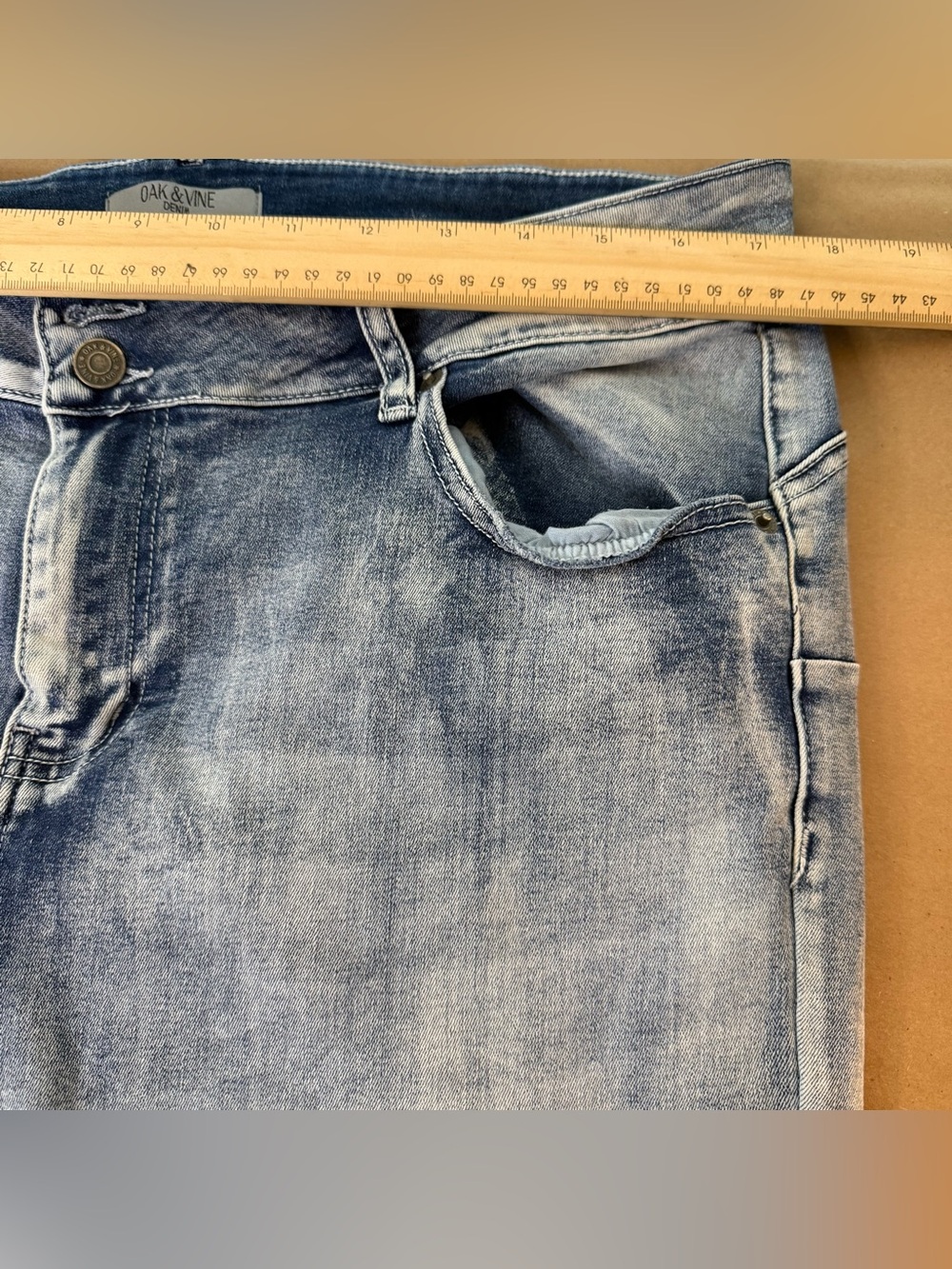 Embroidered Light Blue Flare Jeans with Floral Accent - Picture 8 of 9